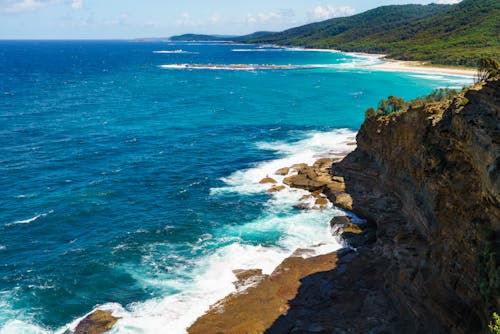 Coastline Seen from Cliff