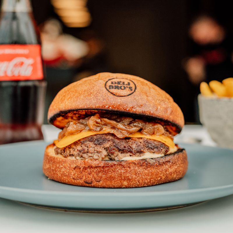 Caramelized Onion and Cheddar Beef Burgers