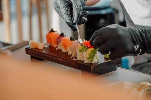 A Person Preparing Sushi 