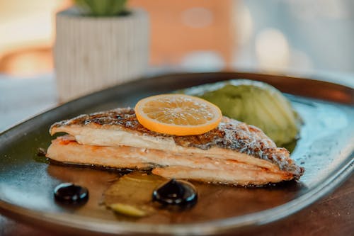 Close up of a Fish on a Plate 