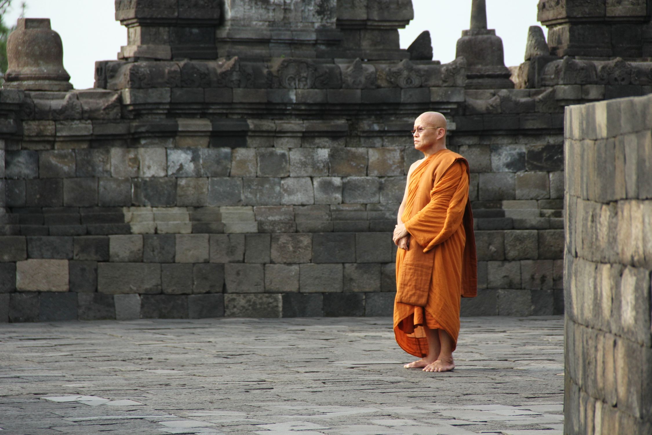 Buddhist Monk in Robes · Free Stock Photo