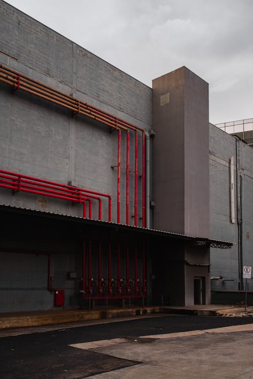 Pipes on Warehouse Building