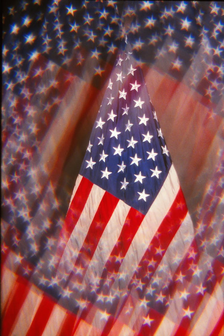 Filter Effect On An American Flag