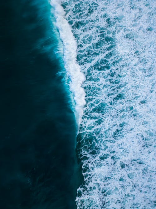 Foto profissional grátis de exposição longa, fotografia aérea, mar