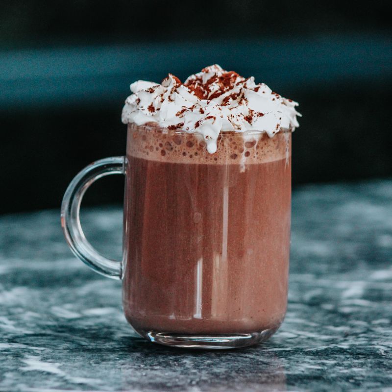 Rich Hot Chocolate with Whipped Cream