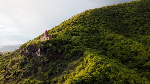 Aerial View of the Kurmukhi Church, Qakh District of Azerbaijan