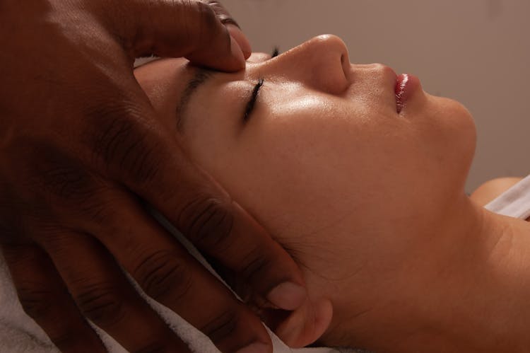 Photo Of A Woman Getting A Face Massage