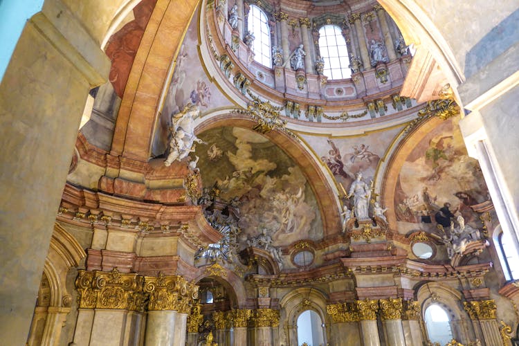 Baroque Interior In St. Nicholas Church In Prague, Czech Republic