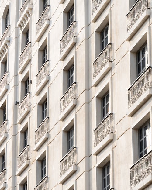 Low-Angle Shot of a Concrete Building