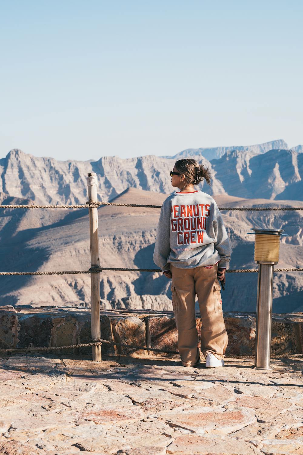 Tourist woman enjoying the view