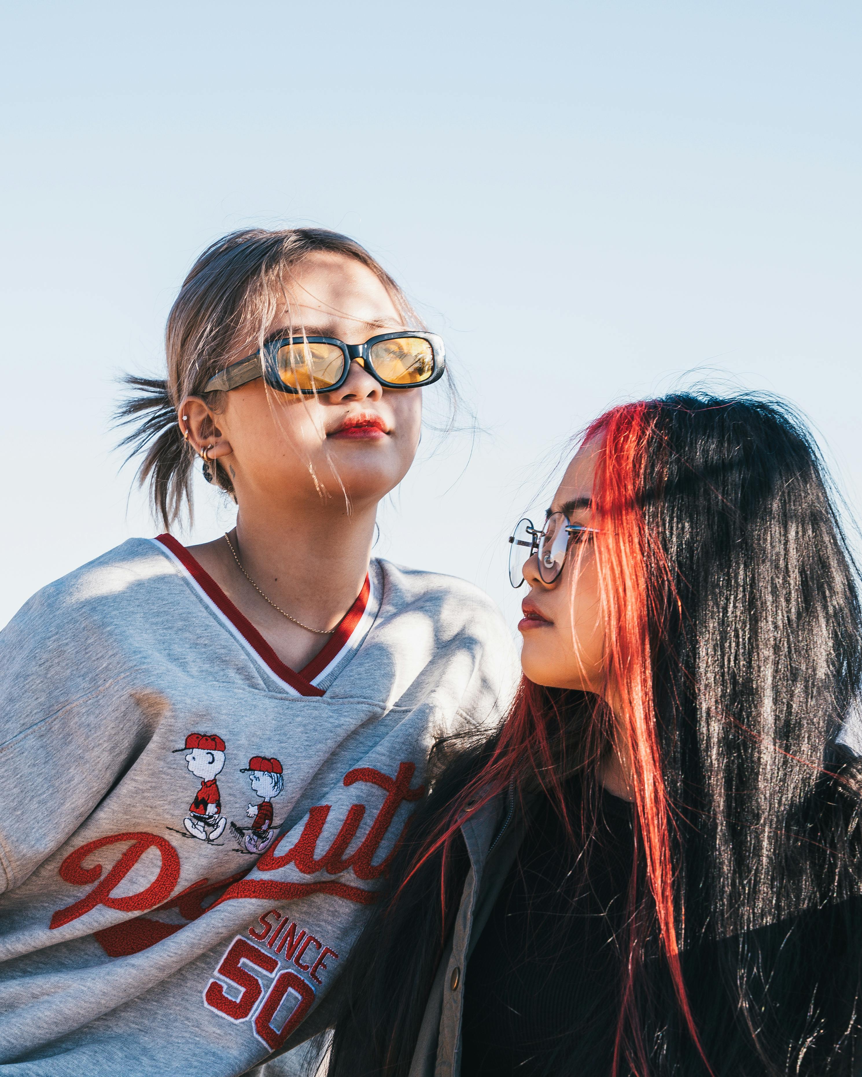 two young women in sunglasses