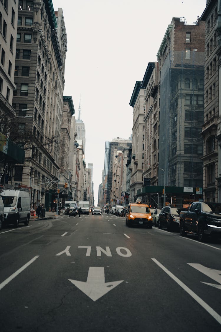 Cars Driving On The City Road