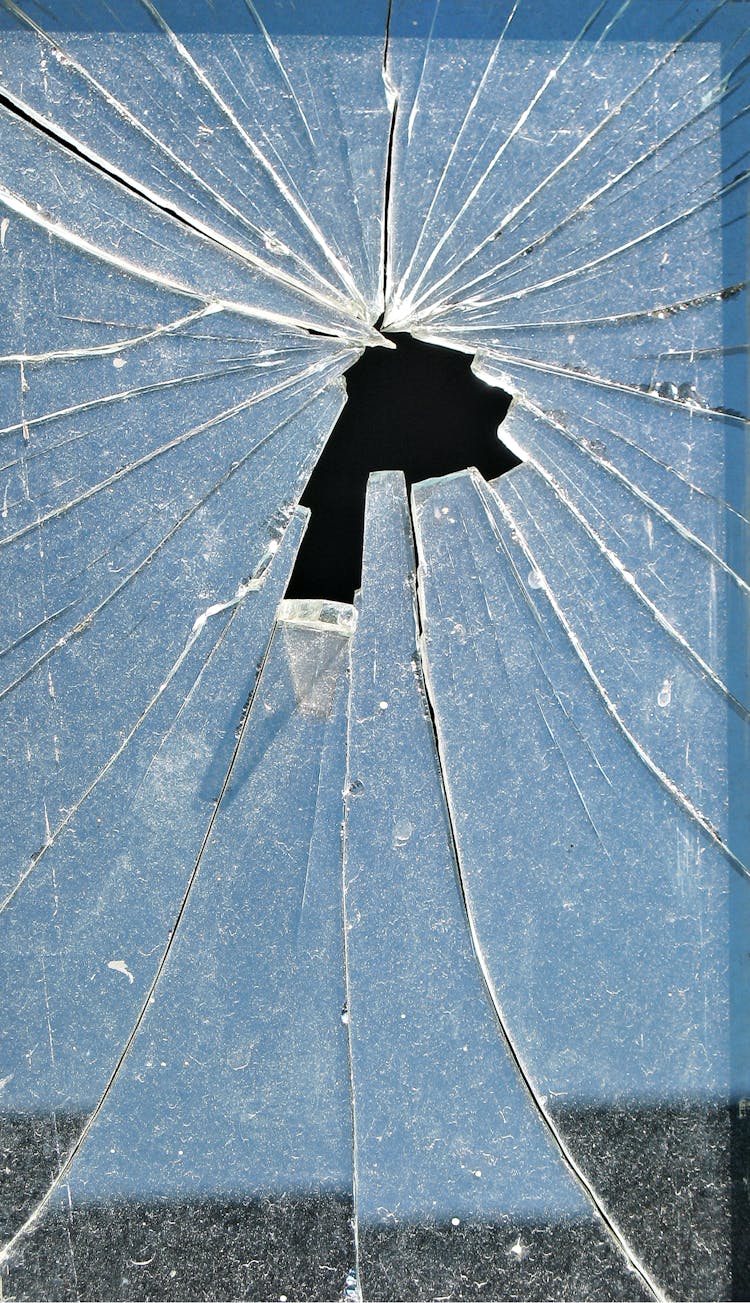 Hole In Broken Glass