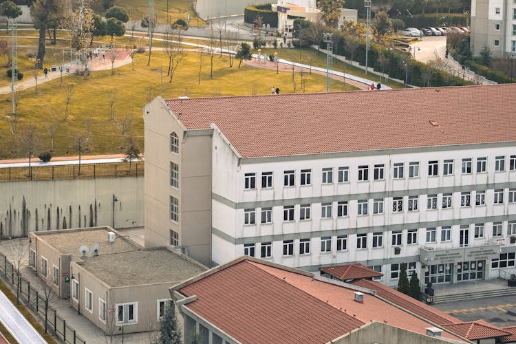 Aerial Photography Of A School Building In Istanbul, Turkey