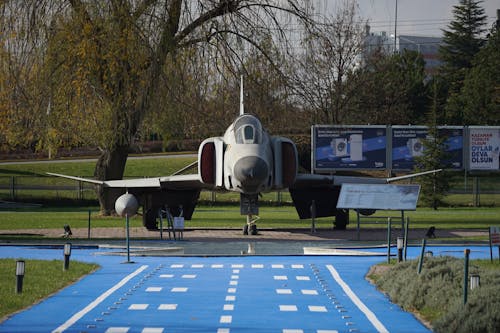 A Jet Standing on Display in an Aviation Museum 