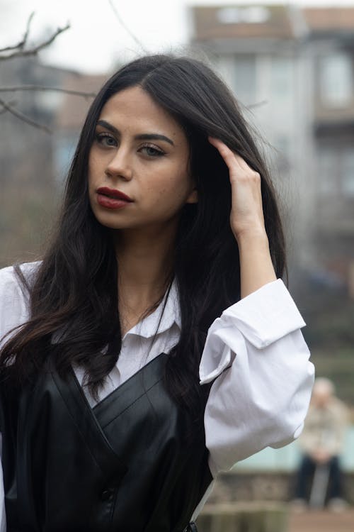 Woman Posing in Shirt