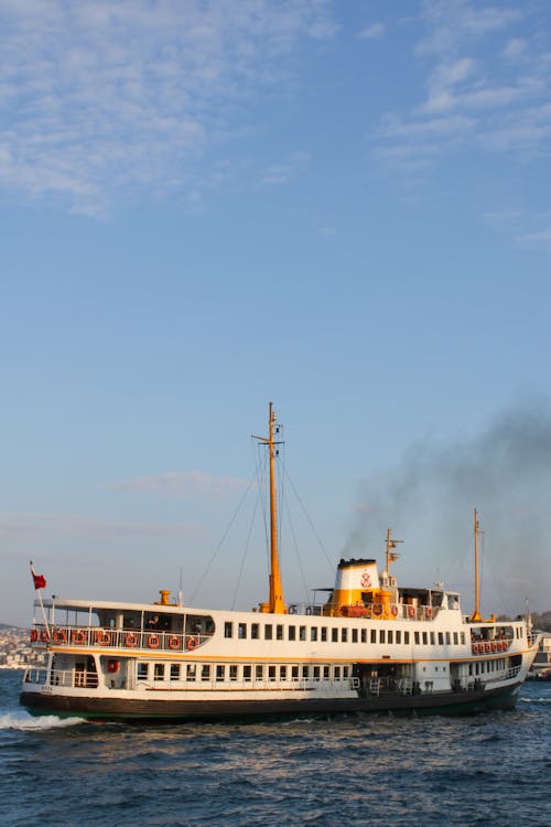Ferry under Clear Sky on Bosphorus