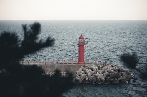 Lighthouse on Sea Shore