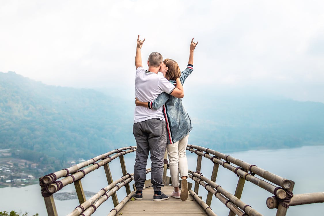 Free Photo of a Couple Hugging Each Other Stock Photo