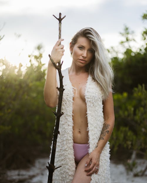 Young Woman Posing on the Beach 