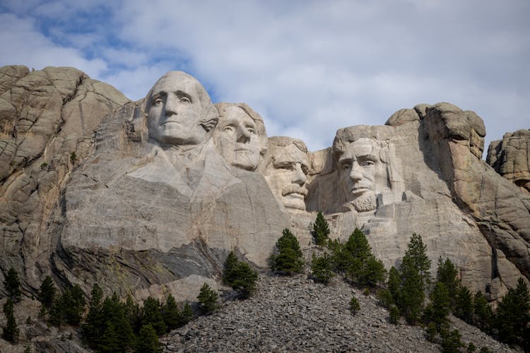 Sculptures In The In The Mount Rushmore National Memorial, South Dakota, United States