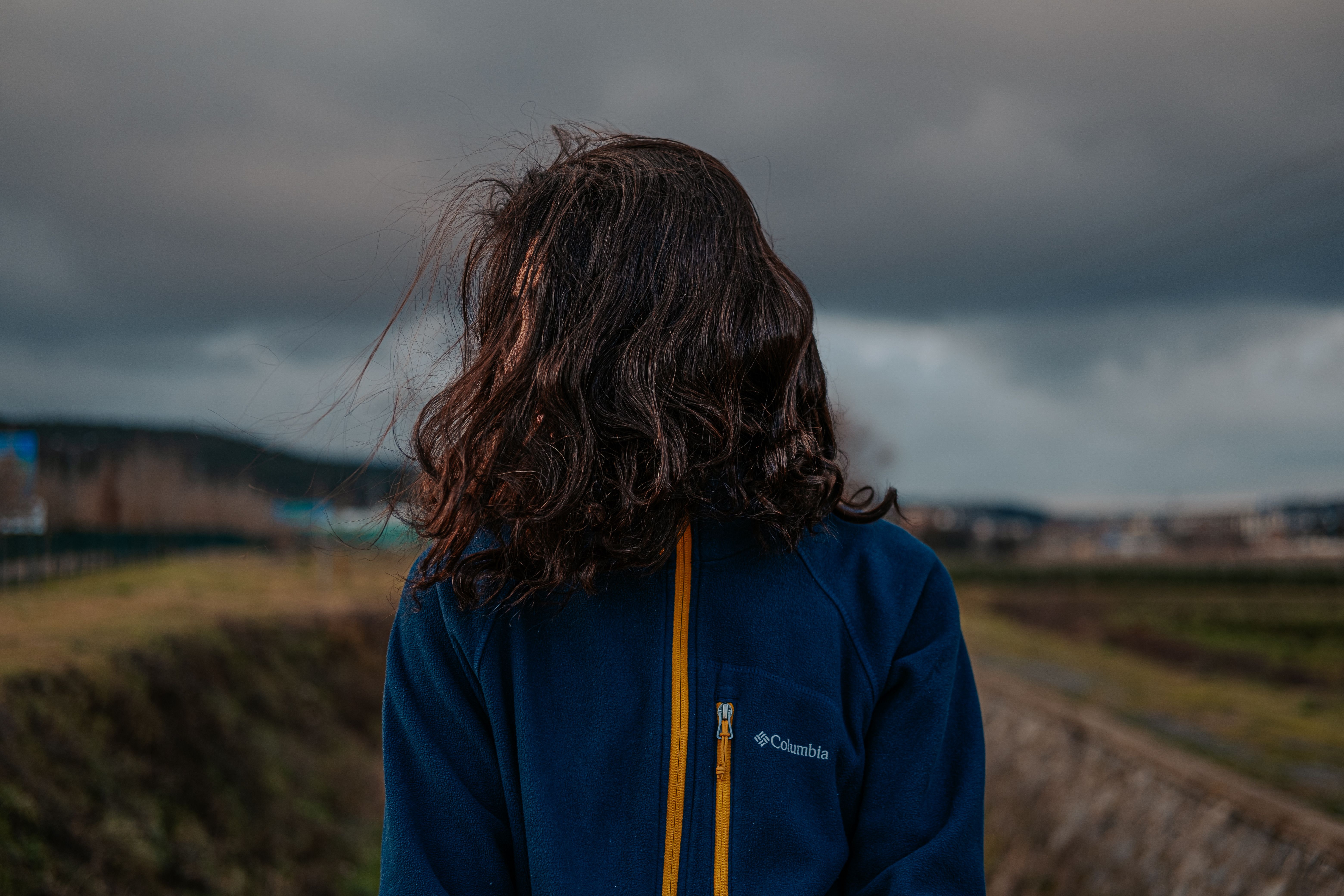 Woman Covering Face with Hair · Free Stock Photo