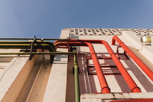 Pipes on Building Wall