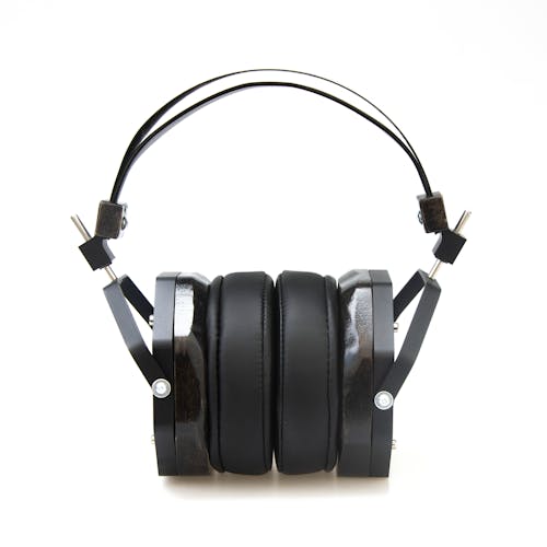 Audiophile headphones isolated on white background