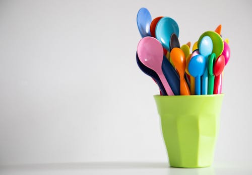 Close-up Photo of Colorful Spoons 