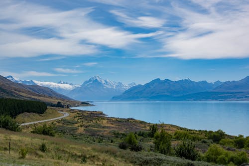 Free stock photo of glacier, lake, mountains