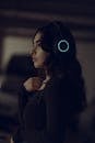 Woman Wearing Headphones