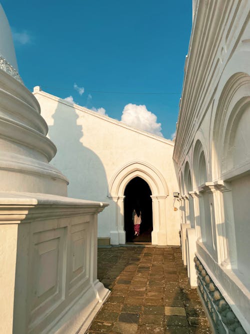 Základová fotografie zdarma na téma bílá fasáda, buddhista, chrám