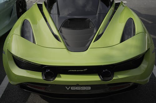 Close up of Green McLaren