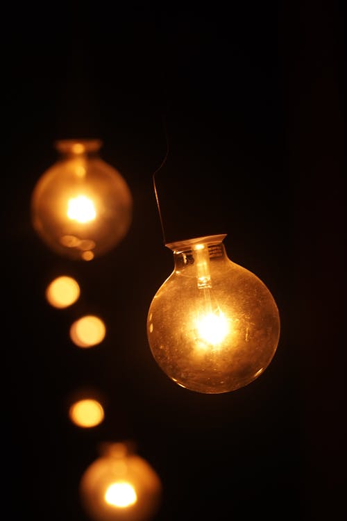 Close-Up Photo of Incandescent Light Bulb