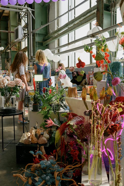 Colorful Flowers in Hall