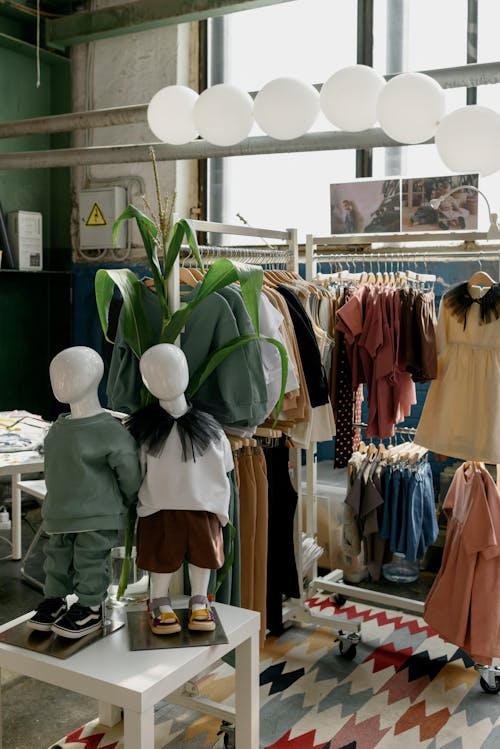 Interior of Store with Clothes