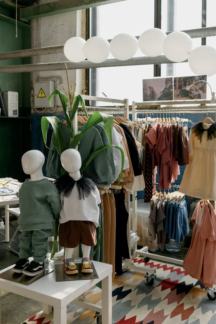 Interior Of Store With Clothes