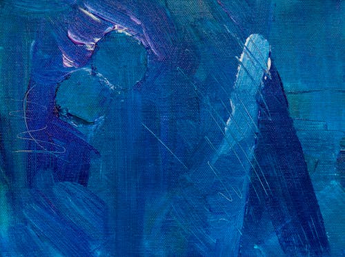 Foto Van Blauw Abstract Schilderij