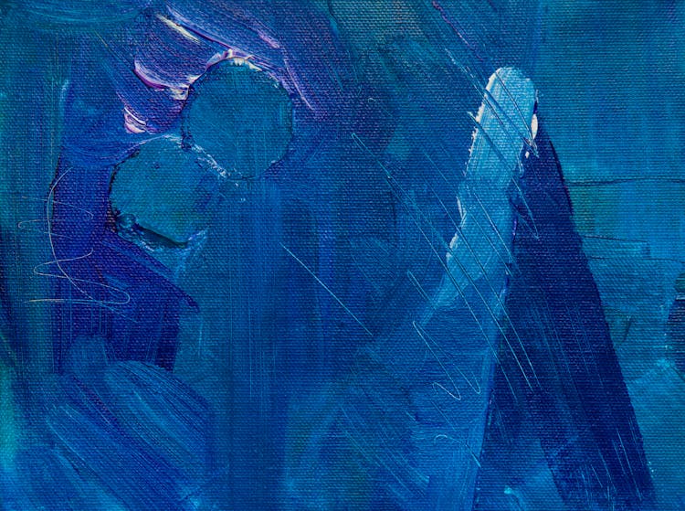 Photo Of Blue Abstract Painting