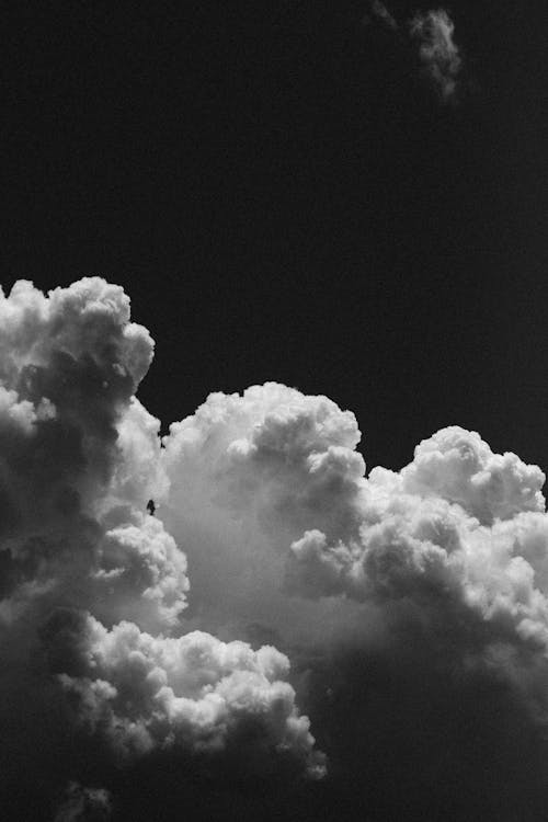 Fotobanka s bezplatnými fotkami na tému čiernobiely, čierny a biely, mraky