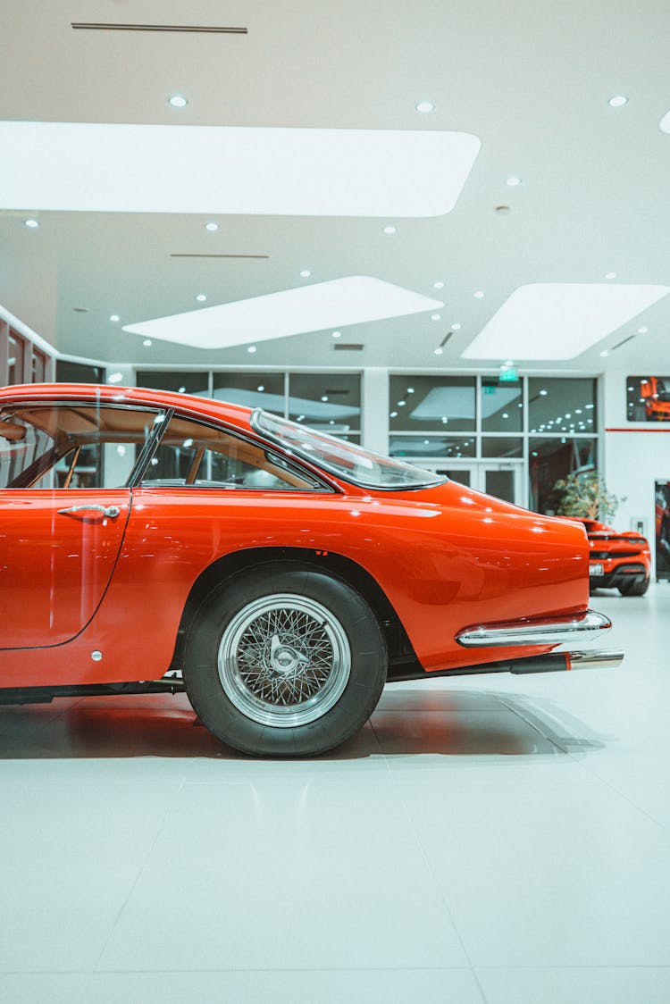 Vintage Car In Ferrari Saloon