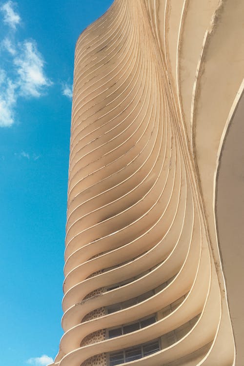 Low Angle Shot of the Niemeyer Building in Belo Horizonte, Brazil