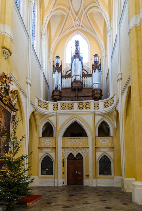 Interior of Cathedral in Kutna Hora in Czech Republic 