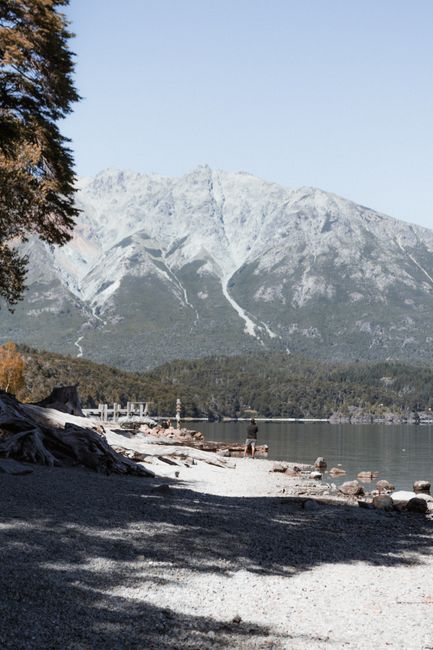 Breathtaking mountain view at Lake Nahuel Huapi in Bariloche, Argentina.