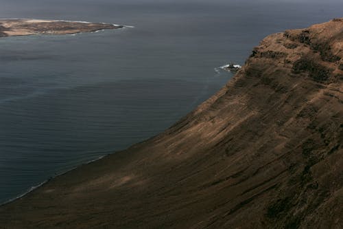 Gratis lagerfoto af bjerg, bugt, fugleperspektiv