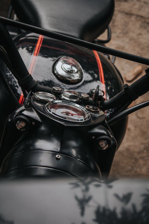 Vintage Motorcycle in Close Up