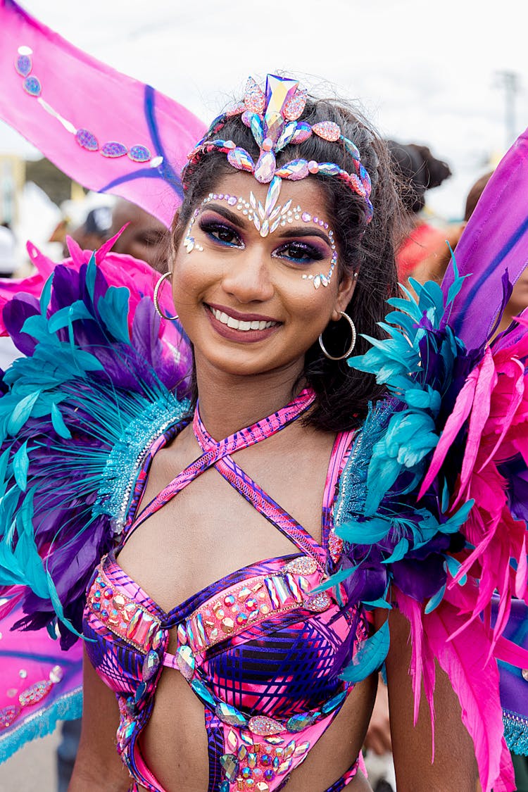 Woman Posing On Carnival