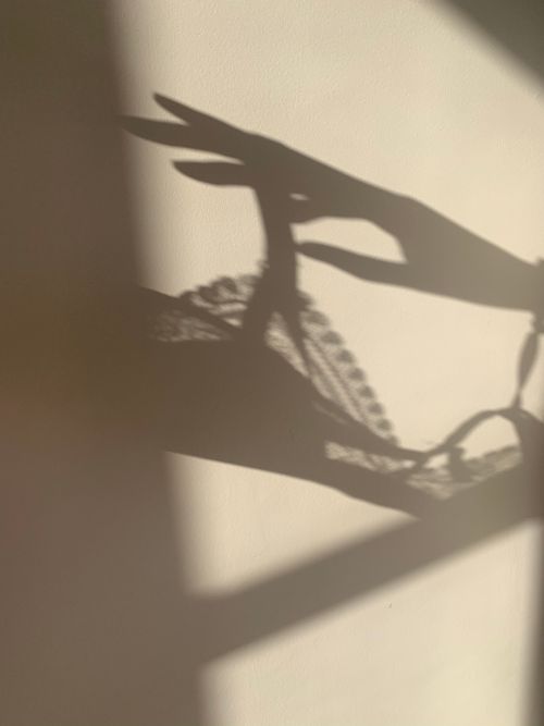 Free Creative shadow silhouette of hands on a wall, creating an artistic visual with natural warm lighting. Stock Photo