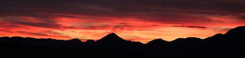 Silhouette of Mountains during Dawn