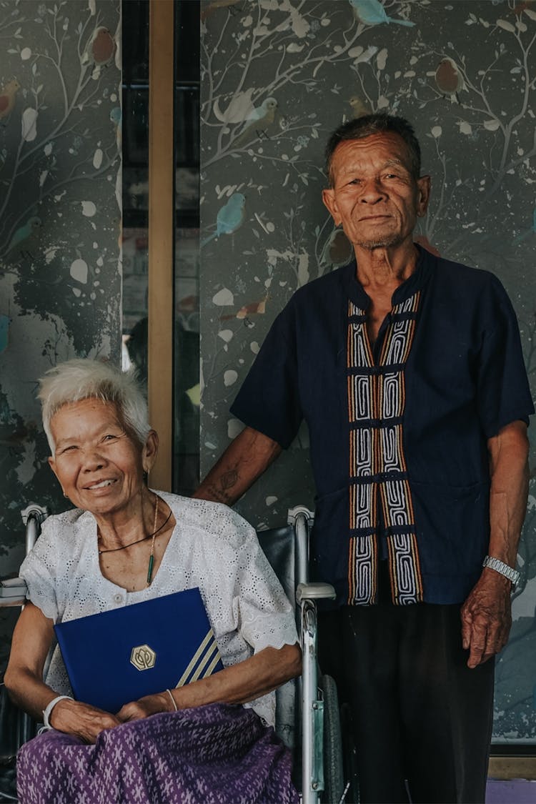 Elderly Couple Smiling 